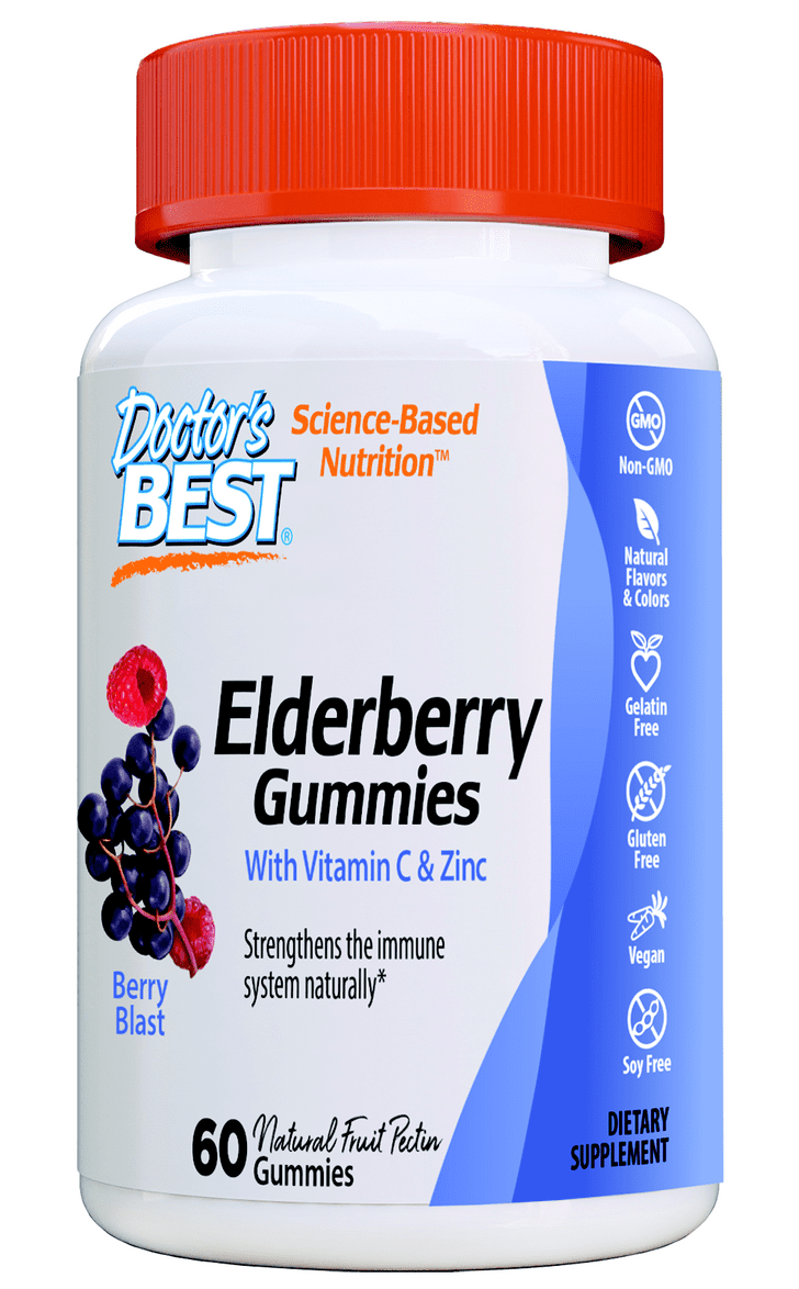 Doctor's Best Elderberry with Vitamin C & Zinc Fruit Pectin Gummies