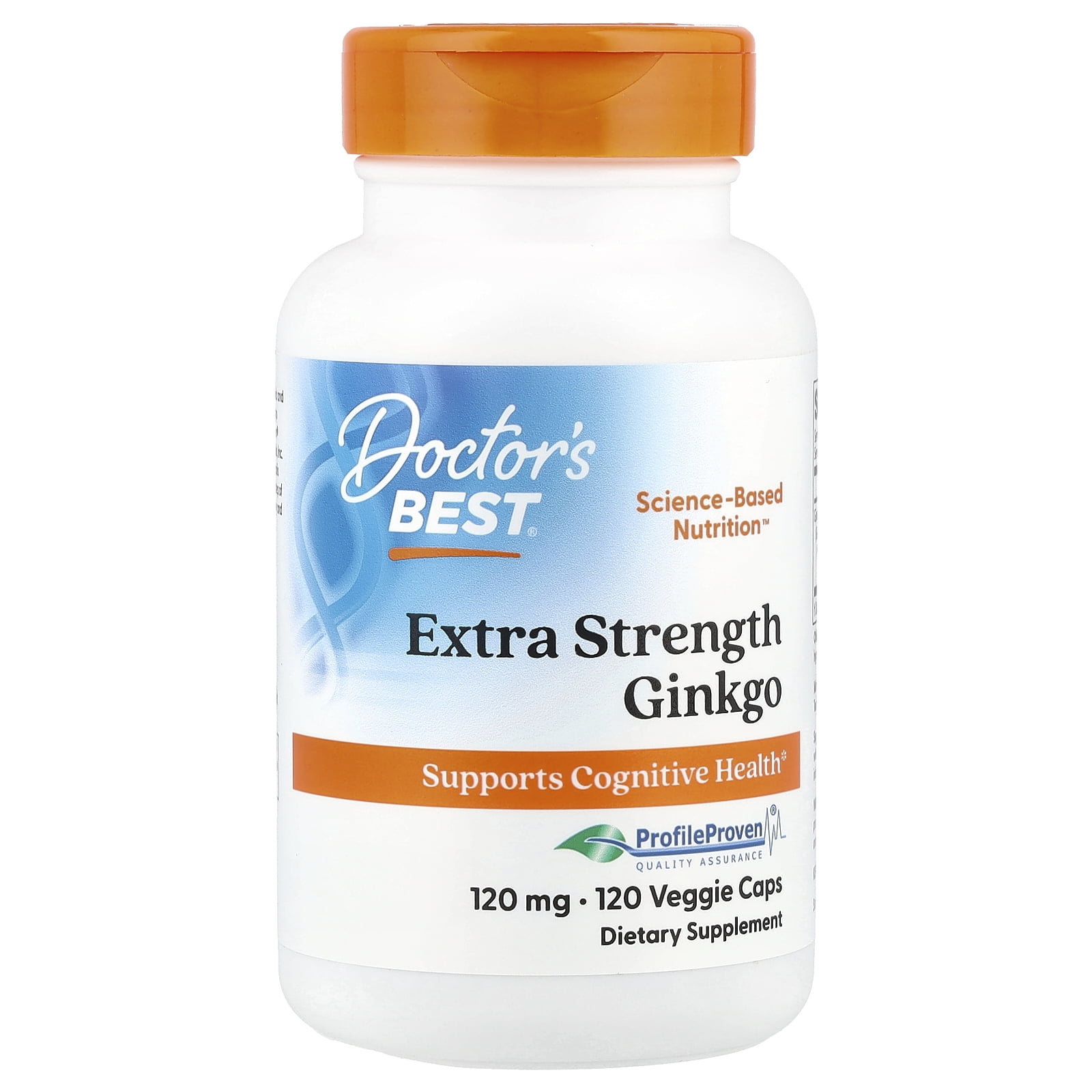 Doctor's Best Extra Strength Ginkgo, Non-GMO, Gluten Free, Vegan, Soy Free, Promotes Mental Function and Memory, 120 mg, 120 Veggie Caps