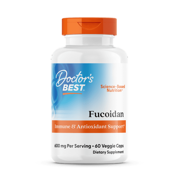Doctor's Best Fucoidan 70%, Non-GMO, Vegan, Gluten Free, 60 Veggie Caps