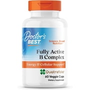 Doctors Best Fully Active B Complex, Non-GMO, Gluten Free, Vegan, Soy Free, Supports Energy Production, 30 Veggie Caps
