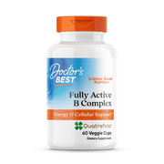 Doctors Best Fully Active B Complex, Non-GMO, Gluten Free, Vegan, Soy Free, Supports Energy Production, 30 Veggie Caps