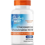 Doctors Best Glucosamine Chondroitin Msm with OptiMSM Capsules, Supports Healthy Joint Structure, Function & Comfort, Non-GMO, Gluten Free, Soy Free, 120 Count Pack of 1