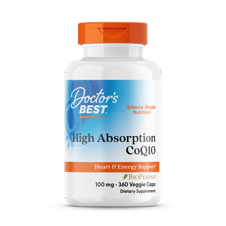 Doctor's Best High Absorption CoQ10 + BioPerine Capsules, 100 Mg, 360 Ct