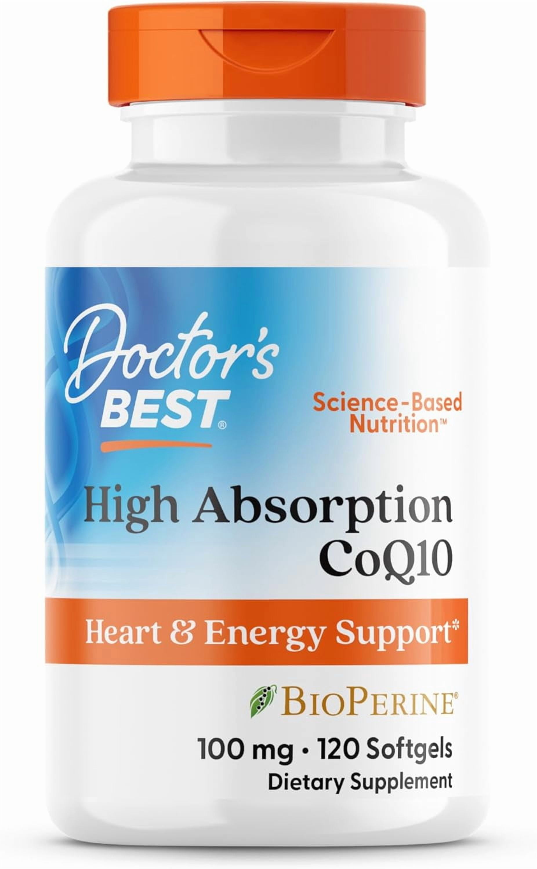 Doctor's Best Supplement: High Absorption CoQ10 100 mg + BioPerine