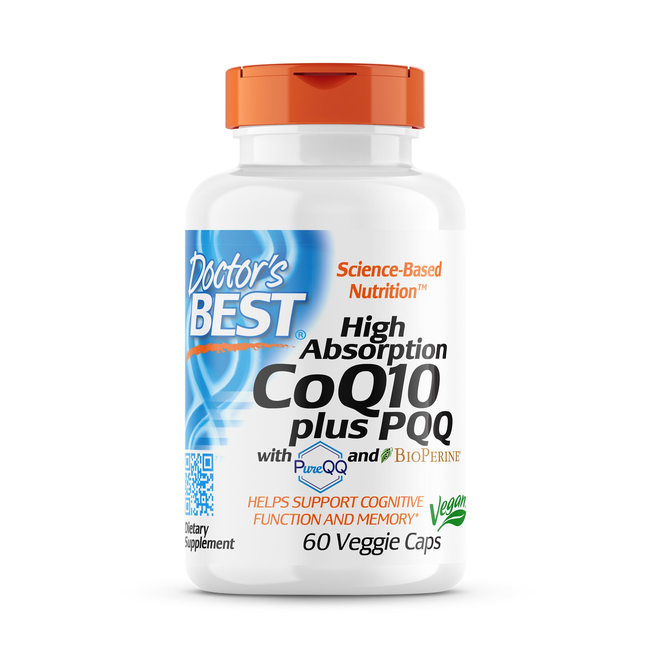 Doctor's Best High Absorption CoQ10 Plus PQQ , 60 Veggie Caps - Walmart.com