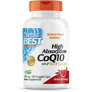 Doctor's Best High Absorption Coq10 with Bioperine 400 mg 180 Veg Caps