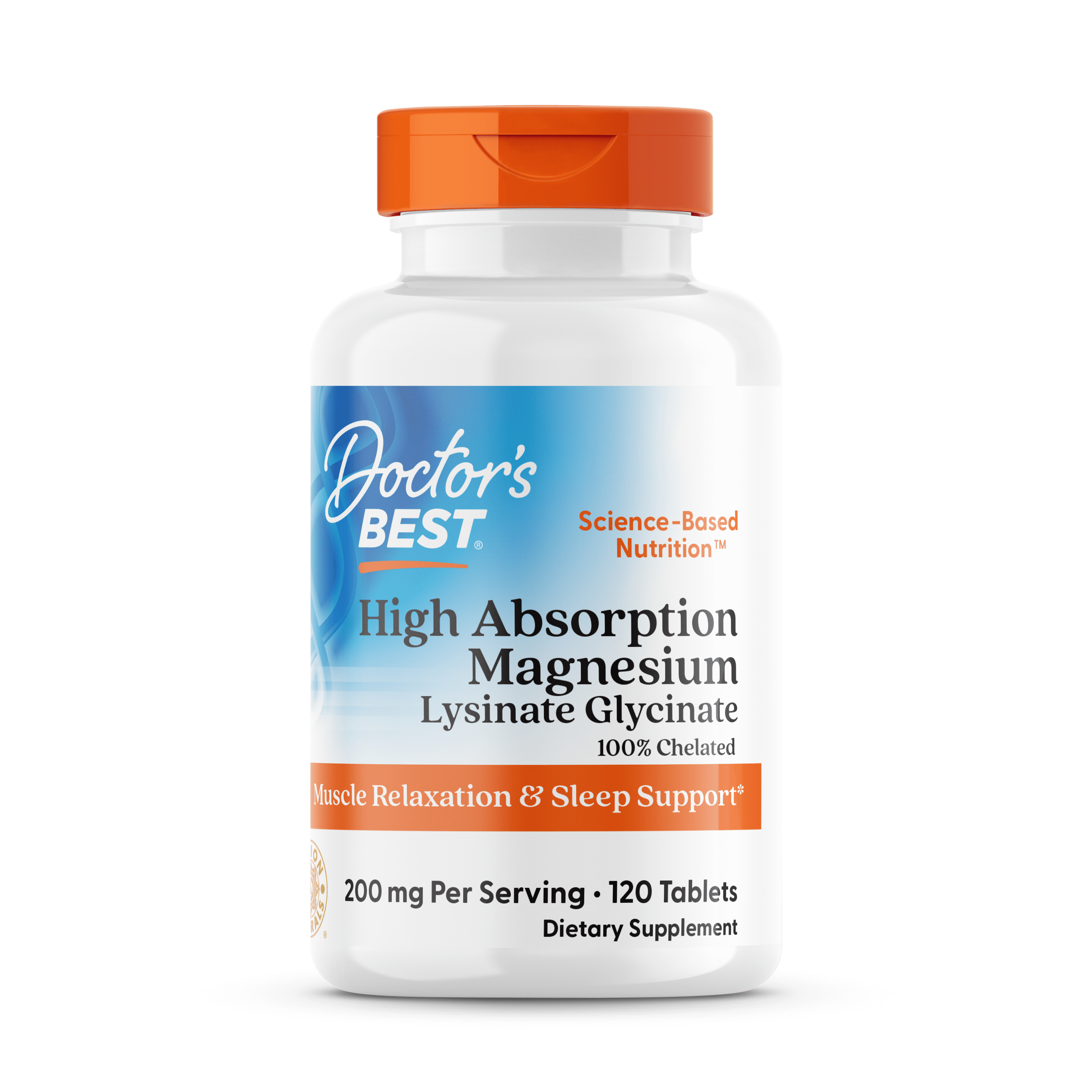 Doctor's Best High Absorption Magnesium 100 mg, 120 Tablets
