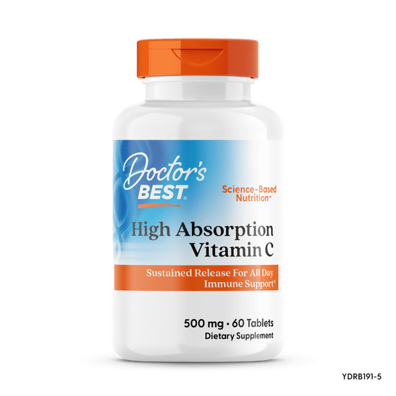 Doctor's Best High Absorption Vitamin C, 60 Tablets