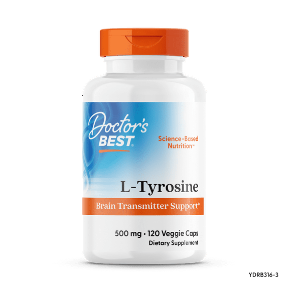 Doctor's Best L-Tyrosine, Non-GMO, Gluten Free, 120 Veggie Caps