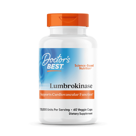 Doctor's Best Lumbrokinase 20 mg, 60 Veggie Caps