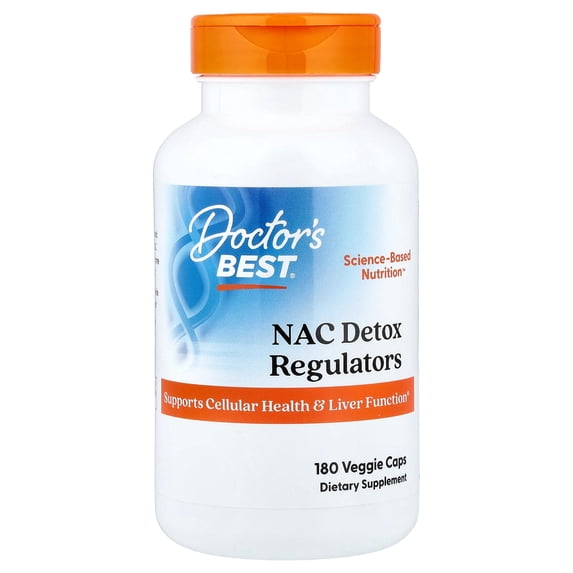Doctor's Best NAC Detox Regulators, 180 Veggie Caps