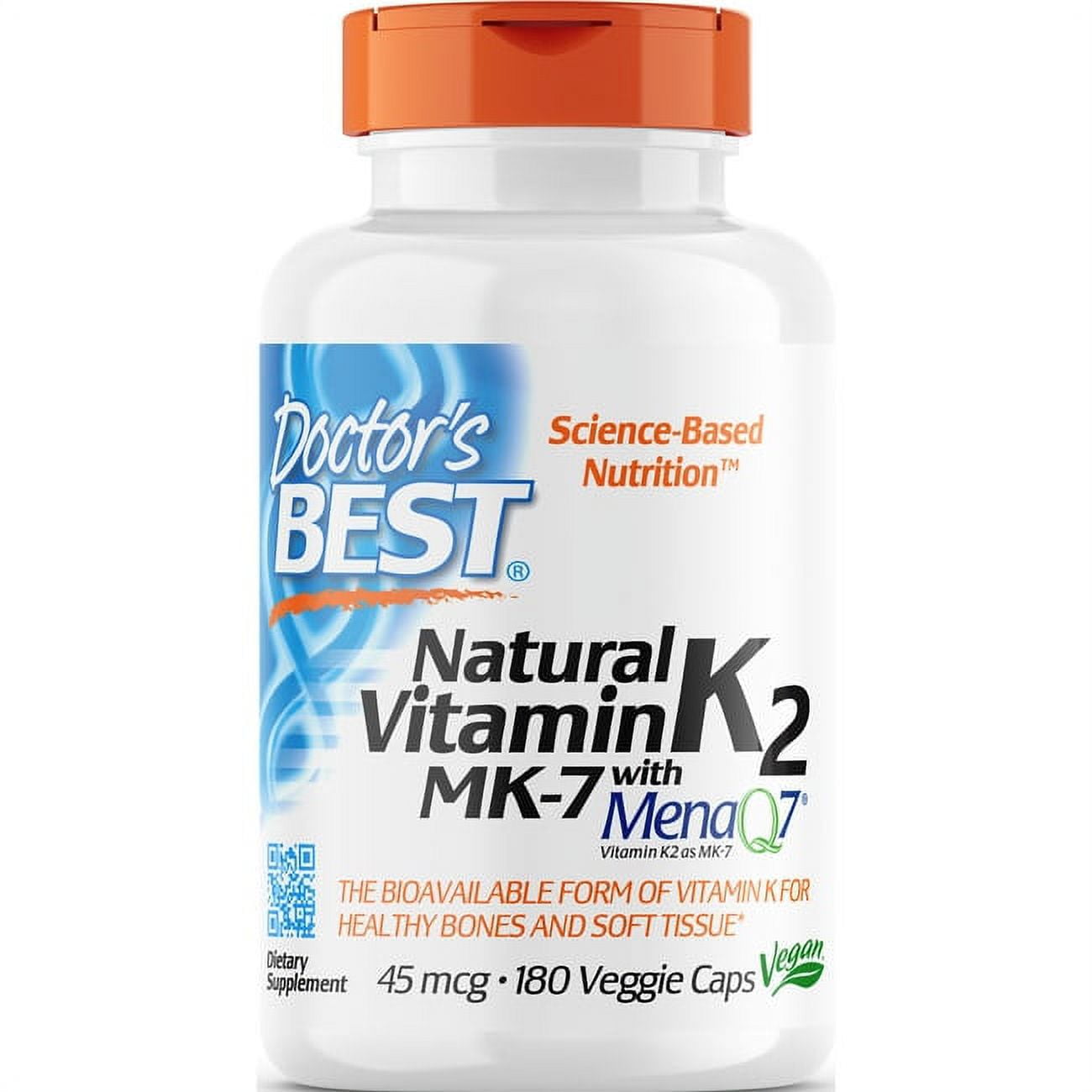 Highquality Vitamin K2 MK7 with MenaQ7 NonGMO, Vegan, Gluten & Soy