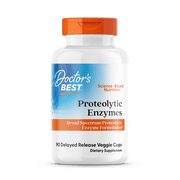 Doctors Best Proteolytic Enzymes, Gluten Free, Vegetarian, 90 Veggie Caps