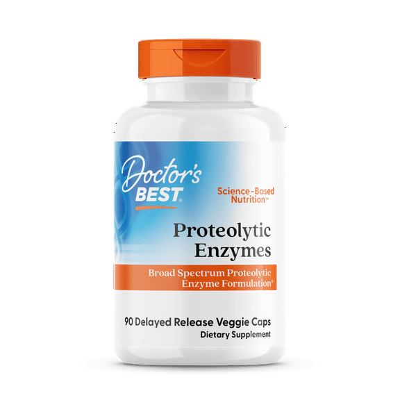 Doctor's Best Proteolytic Enzymes, Gluten Free, Vegetarian, 90 Veggie Caps