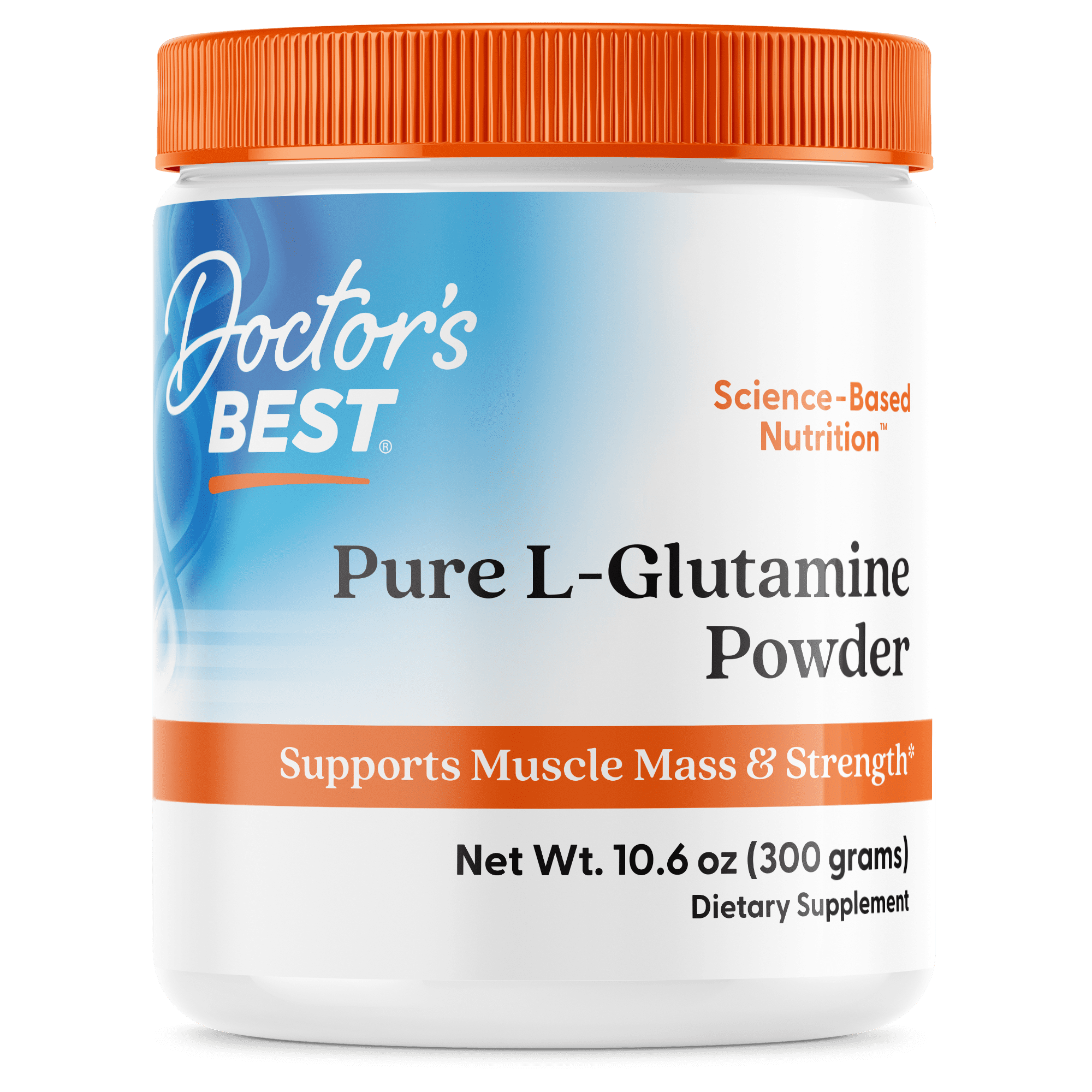 Doctors Best Pure L-Glutamine, Non-GMO, Gluten Free, Soy Free, Vegan, 300 grams