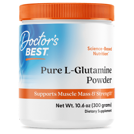Doctor's Best Pure L-Glutamine, Non-GMO, Gluten Free, Soy Free, Vegan, 300 grams