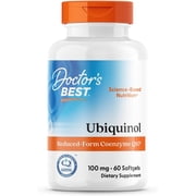 Doctor's Best Ubiquinol with Kaneka QH, Non-GMO, Gluten Free, Soy Free, Heart Health, 100 mg, 60 Softgels
