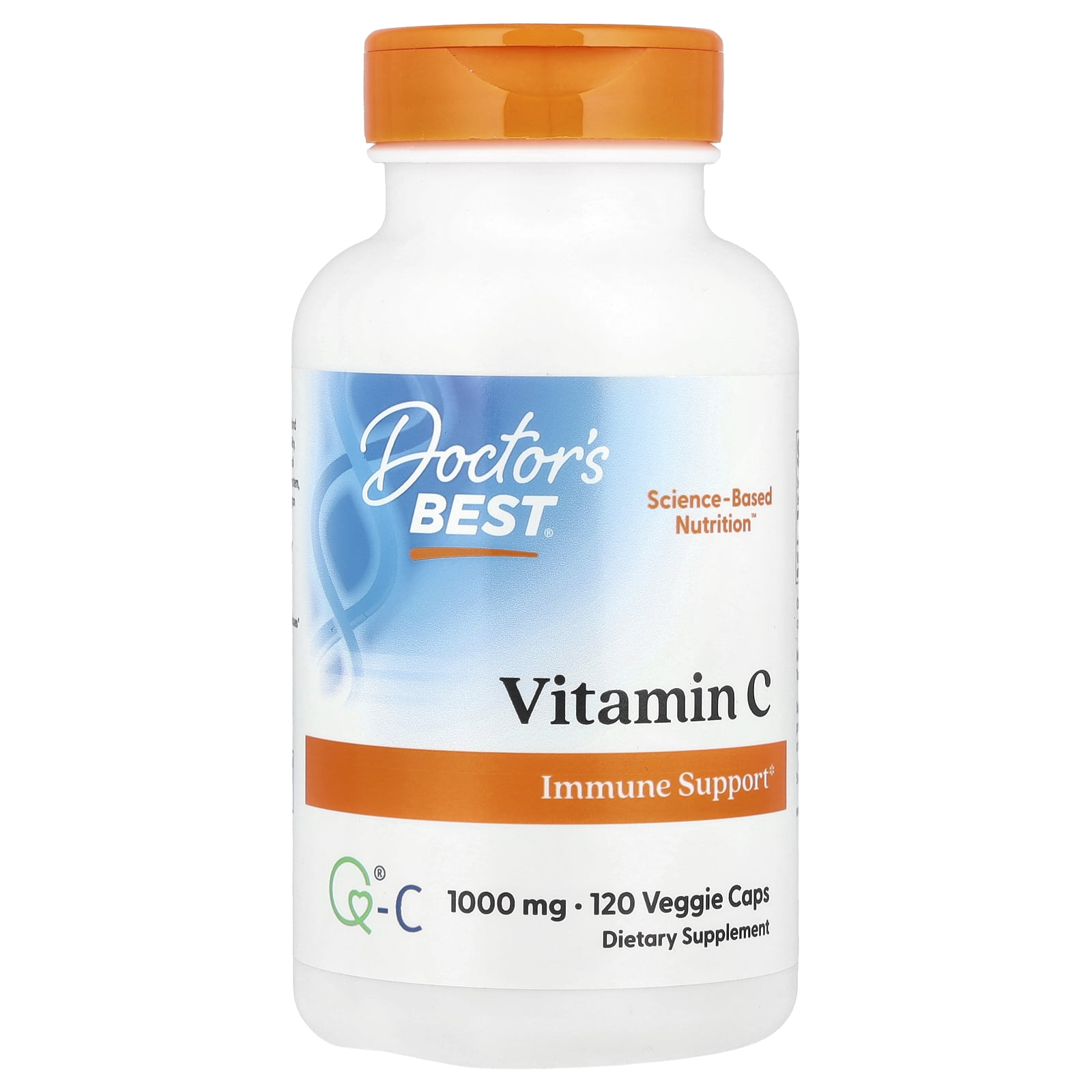 Doctor's Best Vitamin C with Q-C - Vitamin C 1000mg Non-GMO, Vegan, Gluten Free, Soy Free, Sourced from Scotland Veggie Caps, 120 Count