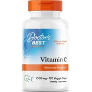 Doctor's Best Vitamin C with Q-C - Vitamin C 1000mg Non-GMO, Vegan, Gluten Free, Soy Free, Sourced from Scotland Veggie Caps, 120 Count