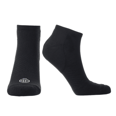 Doctor's Choice Compression Low Cut Socks for Plantar Fasciitis & Arch Support for Men & Women, 10-20 mmHg Compression, 1 Pair, Black, Large