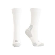 Doctor's Choice Diabetic Crew Socks, Half-Cushioned, Non-Binding, 2pk, White, Large