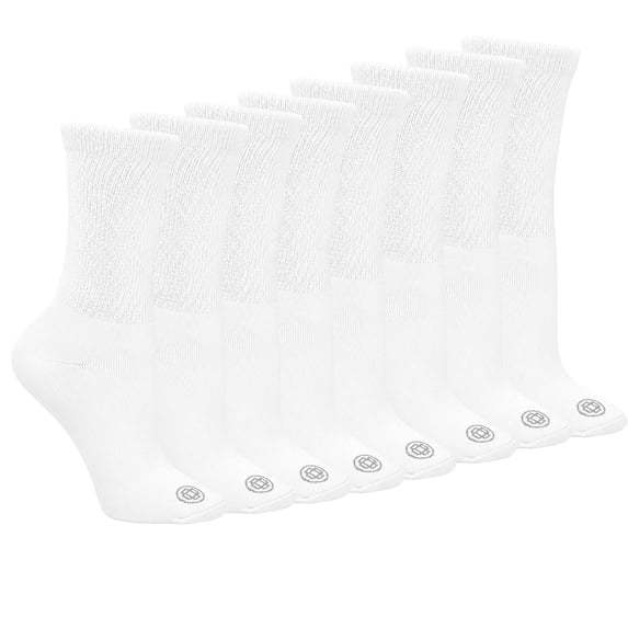 Doctor's Choice Diabetic Full Cushion Crew Women's Socks, Medium, Women's Shoe Size 6-10, 4 Pack