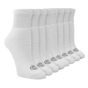 Doctor's Choice Diabetic Full Cushion Quarter Women's Socks, White, Large, Shoe Size 10-13, 4 Pack