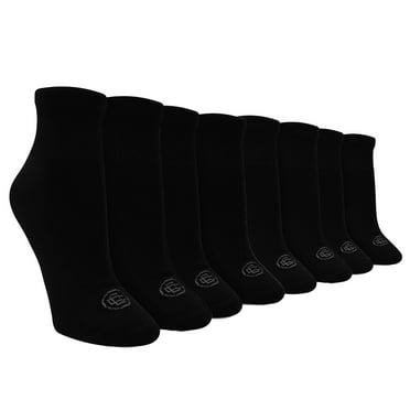 Doctor's Choice Diabetic Full Cushion Quarter Women's Socks, Black, Large, Shoe Size 10-13, 4 Pack