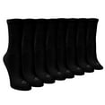 thumbnail image 1 of Doctor's Choice Diabetic Full Cushion Crew Women's Socks, Black, Large, Shoe Size 10-13, 4 Pack, 1 of 6
