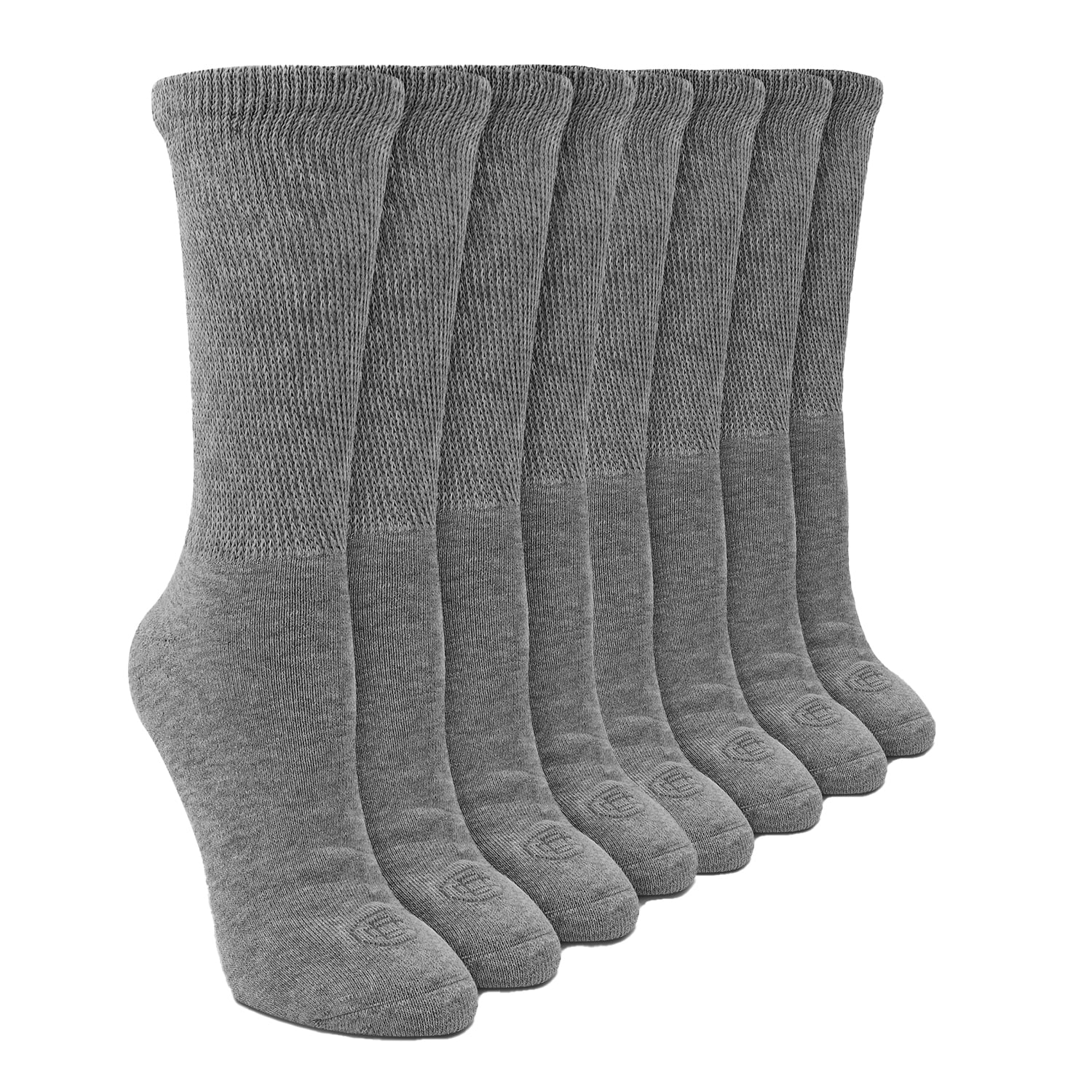 Doctor's Choice Diabetic Full Cushion Crew Women's Socks, Medium, Women's Shoe Size 6-10, 4 Pack