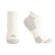 Doctor's Choice Diabetic No Show Socks, Half-Cushioned, Non-Binding, 2pk, White, Medium