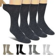 thumbnail image 1 of Doctor's Choice Diabetic Socks for Men and Women, Seamless Socks with Non Binding Top, 4 Pairs, Large Mens Shoe Size 8-12, Womens XL Shoe Size 10-13, Charcoal, 1 of 5