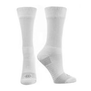 Doctor's Choice Diabetic Socks for Men, Neuropathy Crew Socks, 2 Pairs, White, Large, Men's Shoe Size 8-12