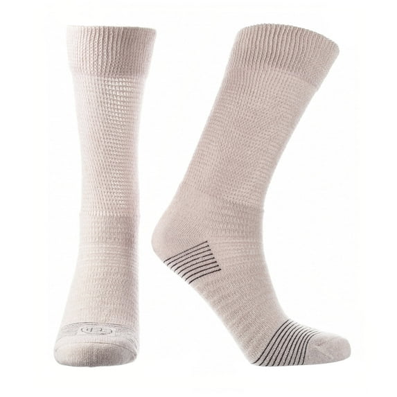 Doctor's Choice Diabetic Socks for Women, Neuropathy Crew Socks, 1 Pair, Pink, Medium, Women's Shoe Size 6-10