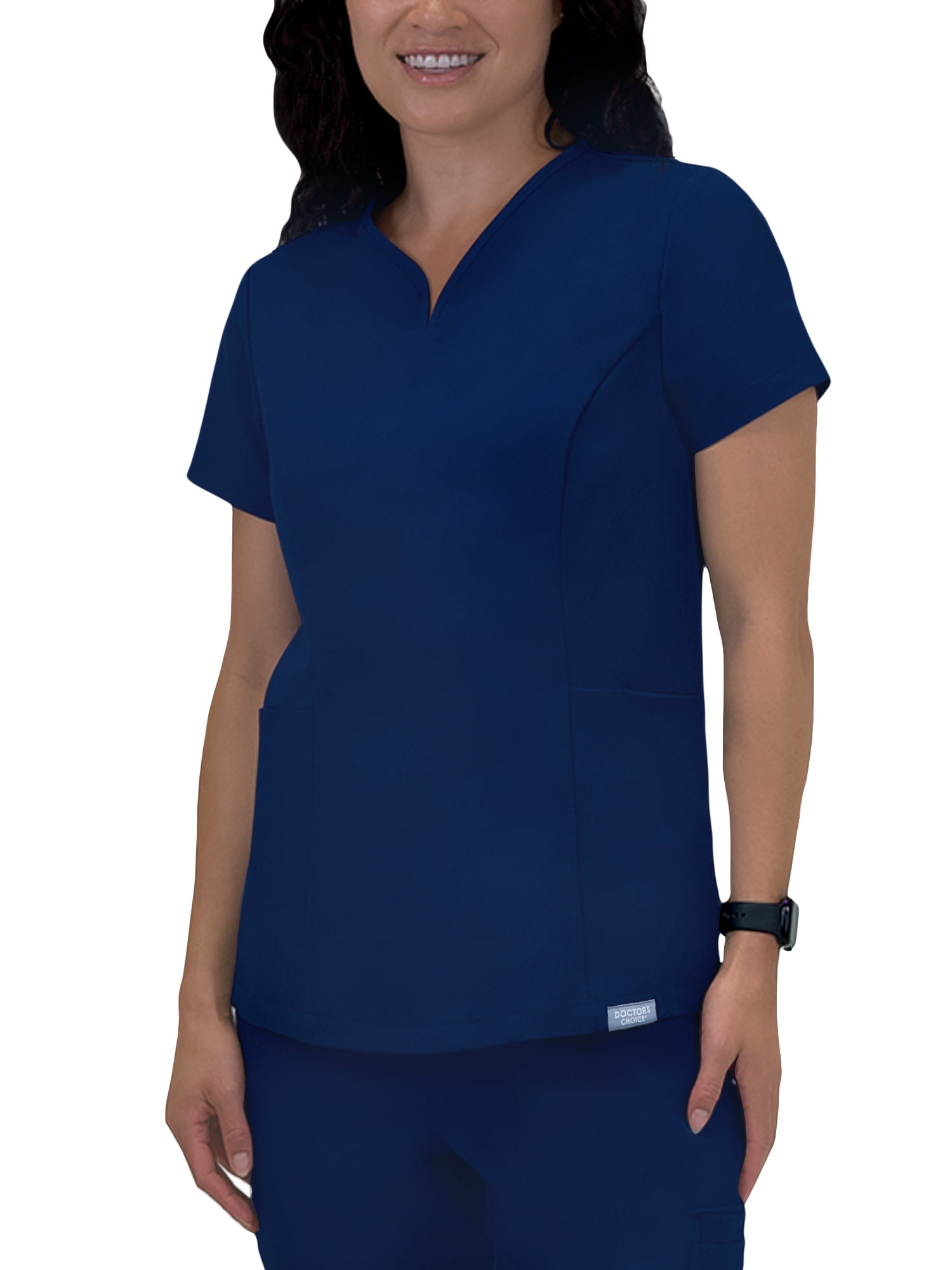 Doctor's Choice Elite-Rx Antimicrobial Fluid-Resistant Women's Scrub Top, 2 Pockets, Sizes S - XXXL