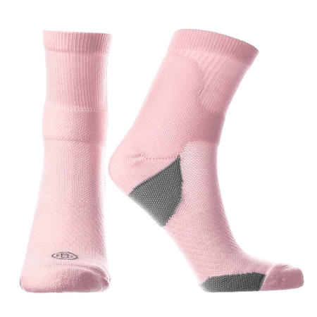 Doctor's Choice Men and Women Compression Socks, Low Calf Crew, 1 Pair, Pink, Medium
