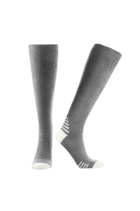Men's Sleeping Socks, Light Cozy Compression Sock, (Grey, Large) Men's Shoe Size 8-12; Women's Shoe Size: 10-13