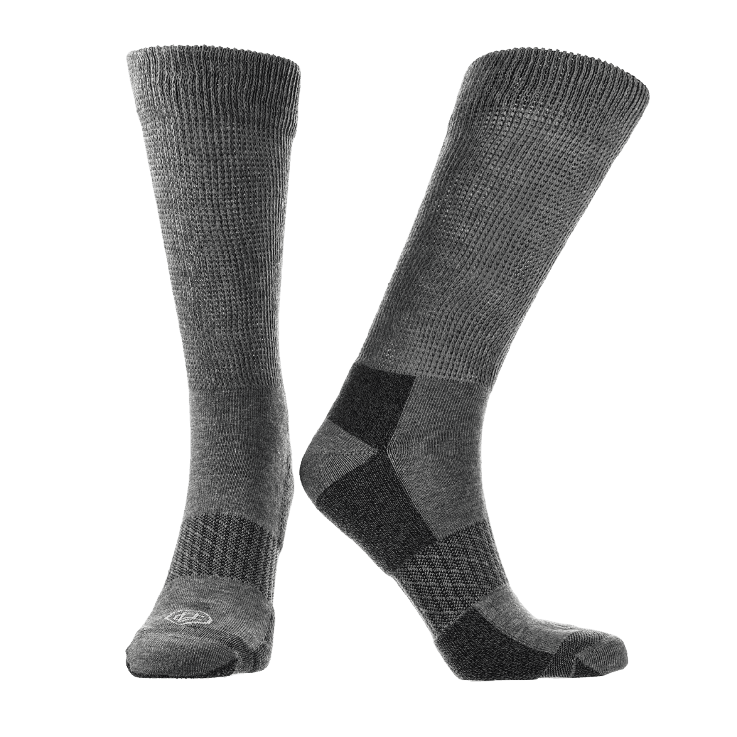 Doctor's Choice Men's Sore Toes Crew Socks, For Hammer Toes, 2 Pairs, Charcoal, Large (Mens Shoe