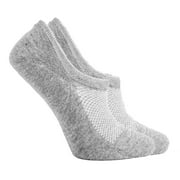Doctor's Choice No Show Liner Socks, Diabetic, Full Cushioned, Non-Binding, 2pk, Light Grey, Large