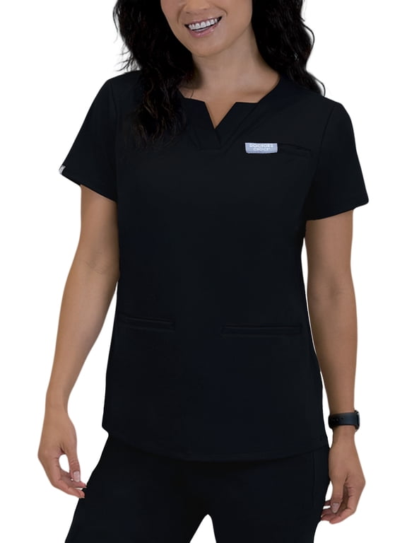 Pro Fit Antimicrobial Moisture Wicking Women's Scrub Top, 3 Pockets, Sizes S - XXXL