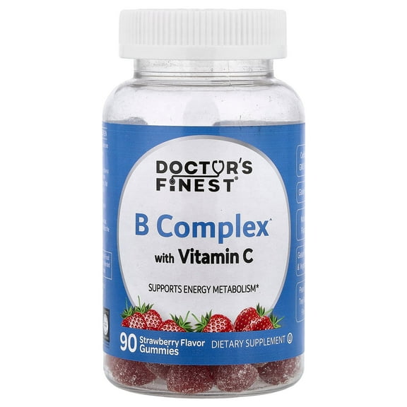 Doctor's Finest B Complex with Vitamin C Gummies, Strawberry, 90 Gummies