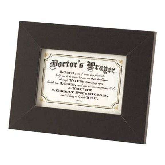Doctor's Prayer Black Wood Easel Back Photo Frame