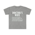 thumbnail image 1 of Doctor's Wife Yes He's Working and Not Imaginary Unisex T-shirt S-3XL, 1 of 2