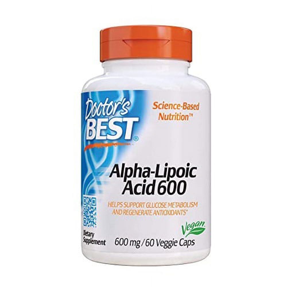 Doctors Best Alpha Lipoic Acid 600 mg Veggie Capsules, 60 Ea, 6 Pack
