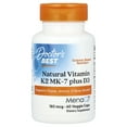 thumbnail image 1 of Doctors Best Natural Vitamin K2 MK-7 with MenaQ7 plus 180 mcg Vitamin D3 Capsules,60 Ea, 1 of 2