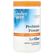 Doctors Best Prebiotic Powder Sunfiber 7.4 oz 210 Grams Powder
