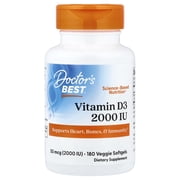 Doctors Best Vitamin D3 50 mcg 2,000 IU 180 Softgel