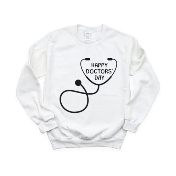Doctors' Day Simple Celebratory Design Healthcare Hero Thank You MD DO Sweatshirt, for men & women, up to size 5XL