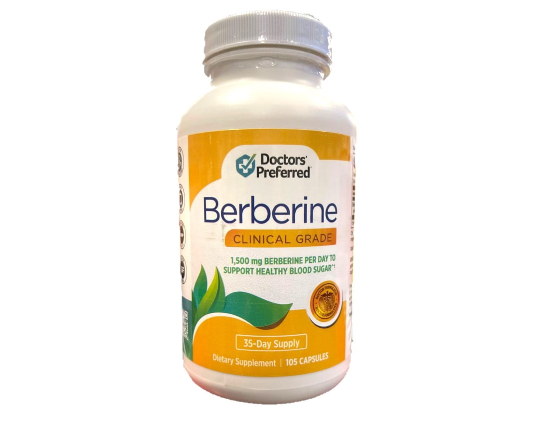 Doctors' Preferred Berberine Clinical Grade Capsules, 105 Count, Blood Sugar Support Supplement