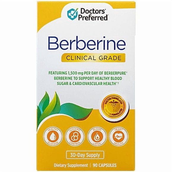 Doctors’ Preferred Clinical Grade Berberine - Supports Healthy Blood Sugar Levels - 1,500 MG (90 Capsules - 30 Day Supply)